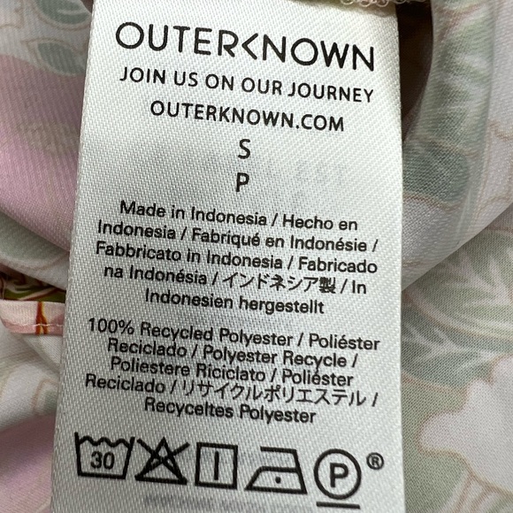 NWT Outerknown Ellison Slip Dress Pink Floral Size Small - Picture 13 of 15